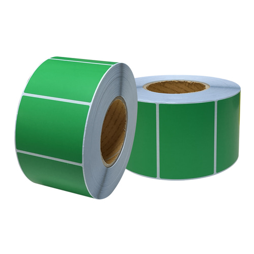 아트지 컬러라벨(초록색) / 80x60(mm) / 1500매 / 신선라벨 / 납품라벨