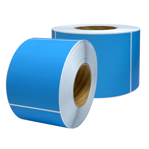 무광유포 컬러라벨(파란색) 100x140(mm) 700매 / 신선라벨 / 신선라벨 / 납품라벨 / 검사라벨