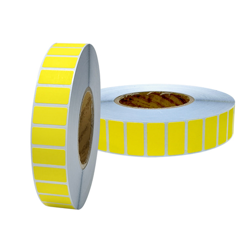 컬러 아트지 (노란색) 30x15(mm) 75지관 6000매 / 색상스티커 바이오 제약 적합 부적합 컬러 검수 라벨