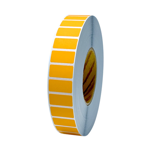 컬러 아트지 (주황색) 30x15(mm) 75지관 6000매 / 색상스티커 바이오 제약 적합 부적합 컬러 검수 라벨